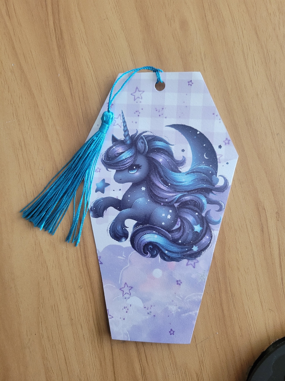 🖤NEW🖤 Starry Purple Unicorn Tassel Bookmark
